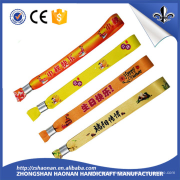 Hot Style Woven Colorful Wristband with Plastic Slide Locking